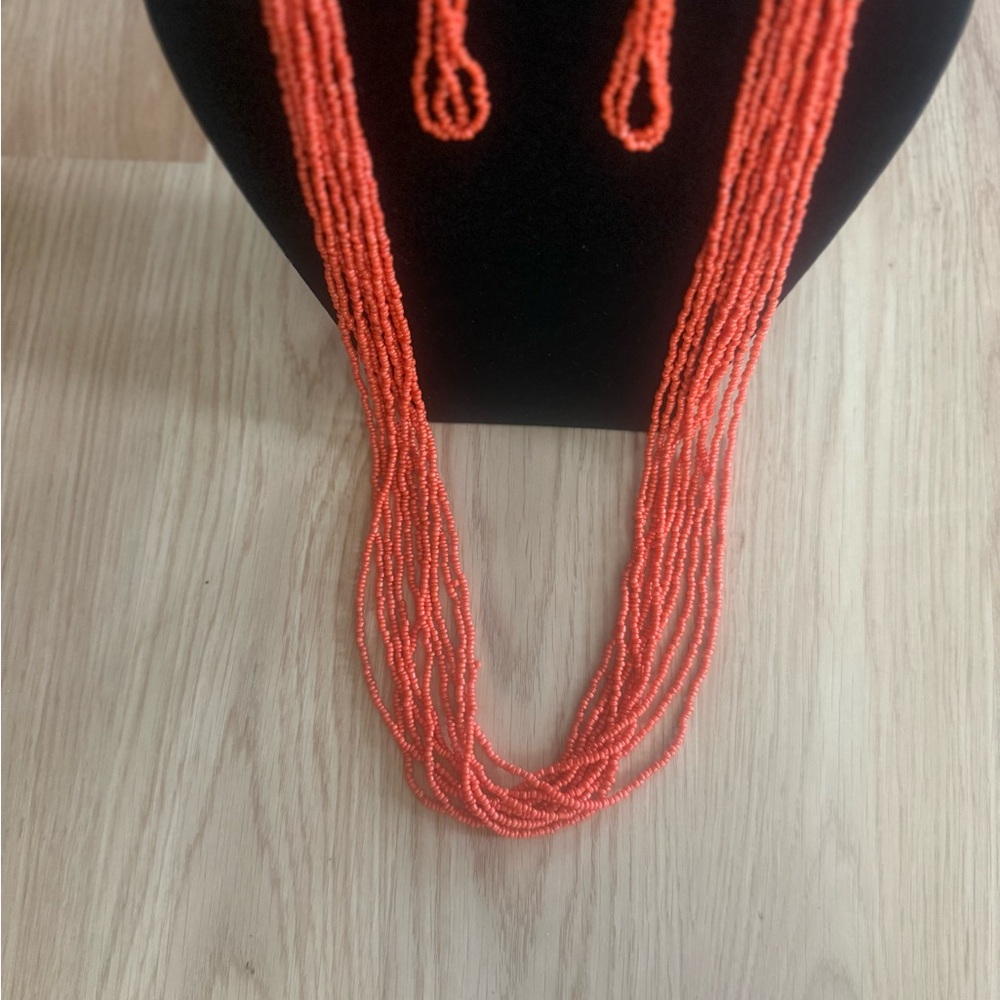 Paparazzi Orange Multi-Strand Necklace